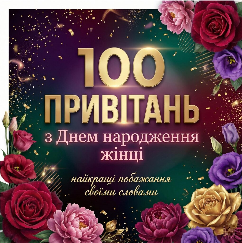 100 привітань з днем народження жінці