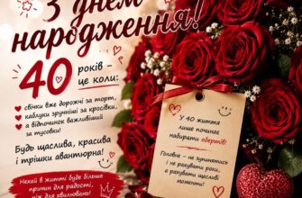 Привітання з 40 річчям своїми словами: велика колекція щирих, мудрих та надихаючих побажань
