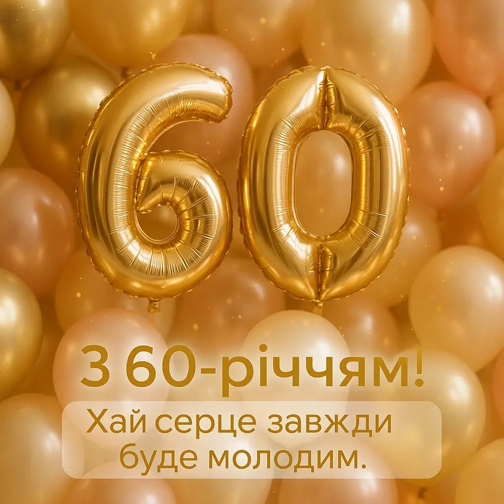 Привітання з 60 річчям своїми словами