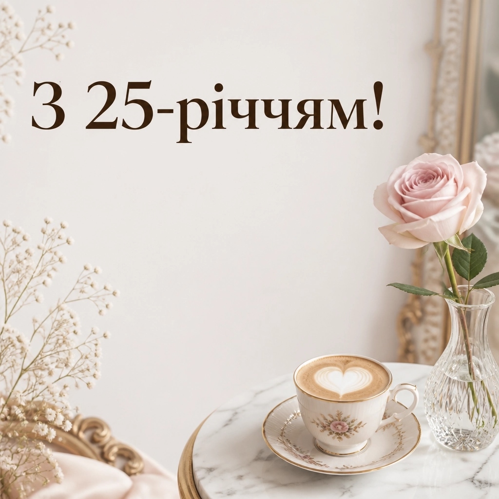 Привітання з 25 річчям дівчині