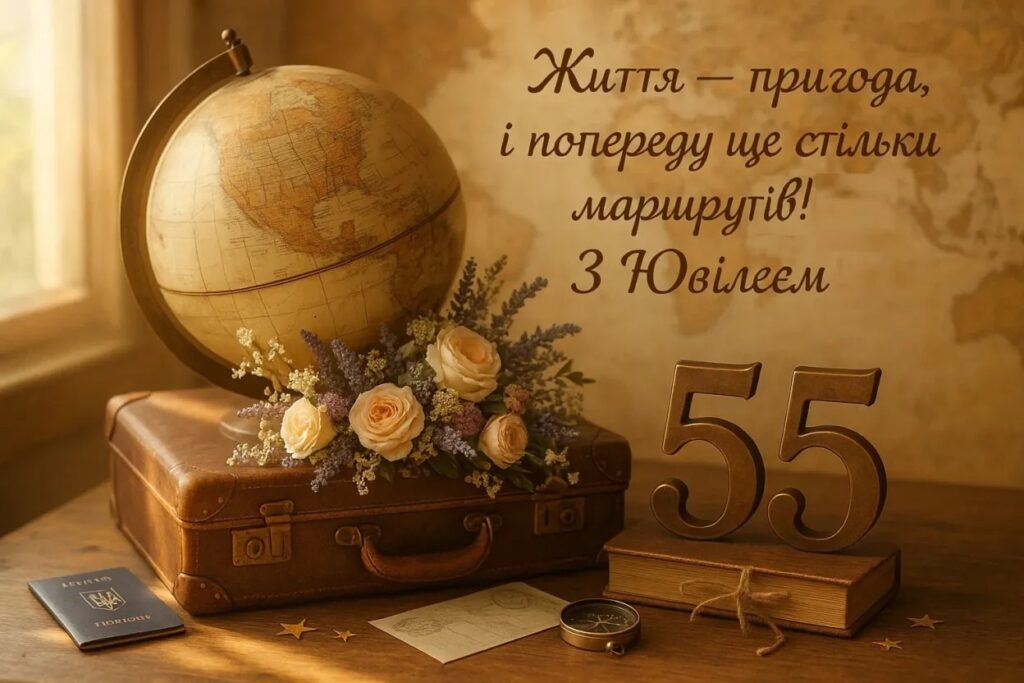 Привітання з 55 річчям мужчині