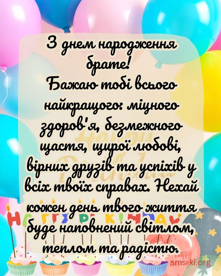 привітання з днем народження для брата
