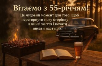 Привітання з 55 річчям мужчині: велика колекція мудрих, красивих та урочистих слів до сильного ювілею