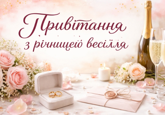 Короткі привітання з річницею весілля