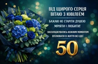 Привітання з 50 річчям своїми словами: велика колекція щирих, мудрих та урочистих побажань
