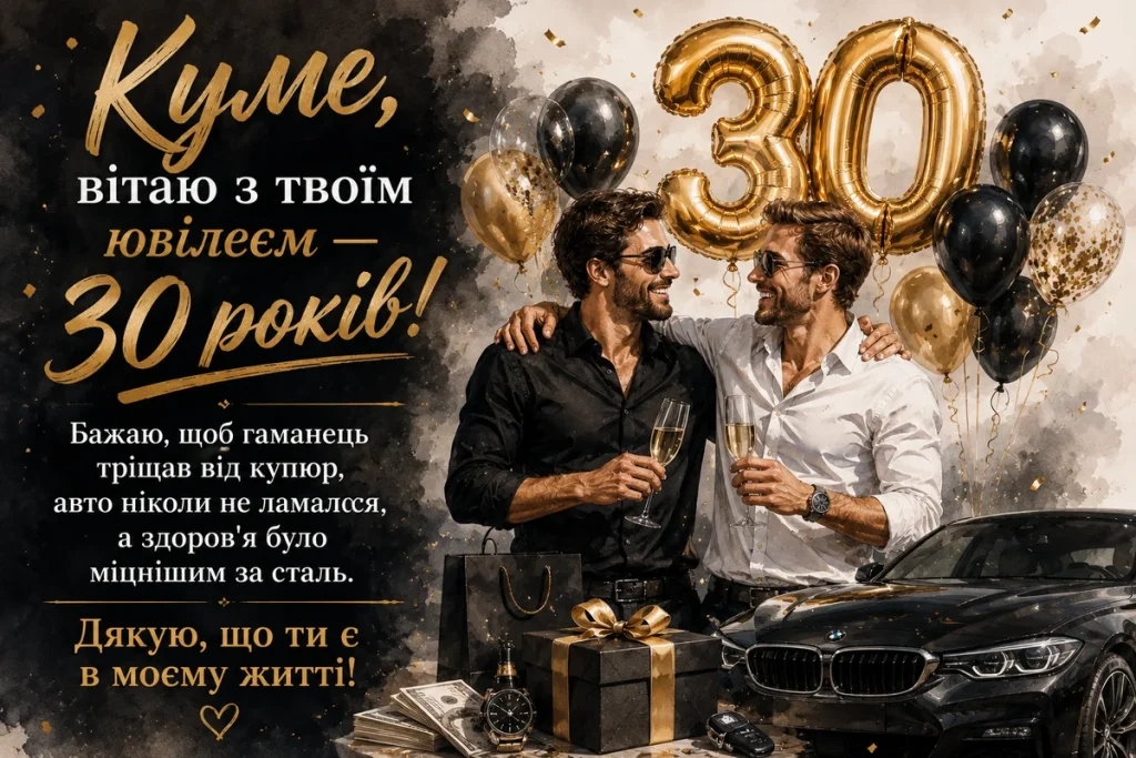 Привітання з 30 річчям своїми словами