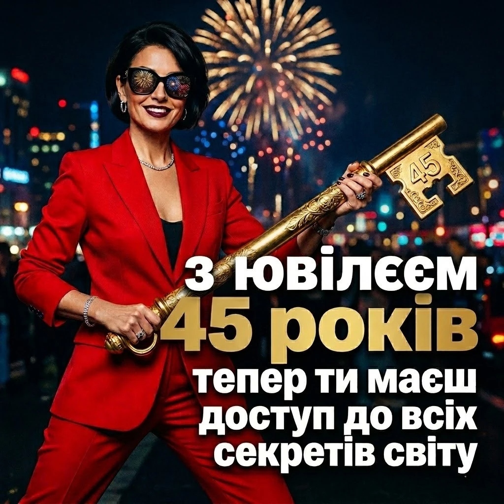 Прикольні привітання з 45 річчям жінці