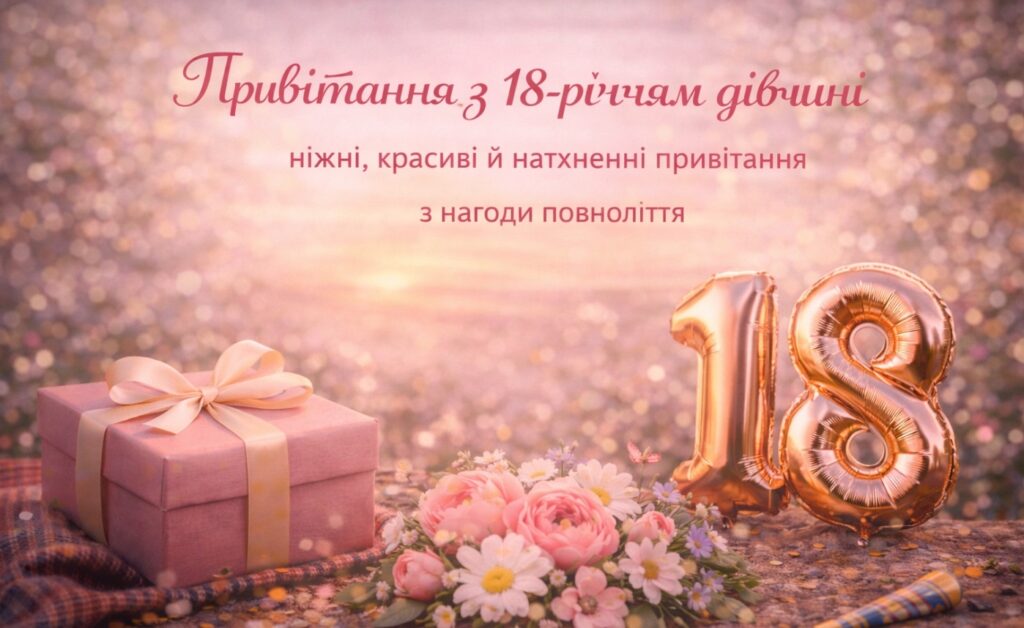 Привітання з 18 річчям дівчині