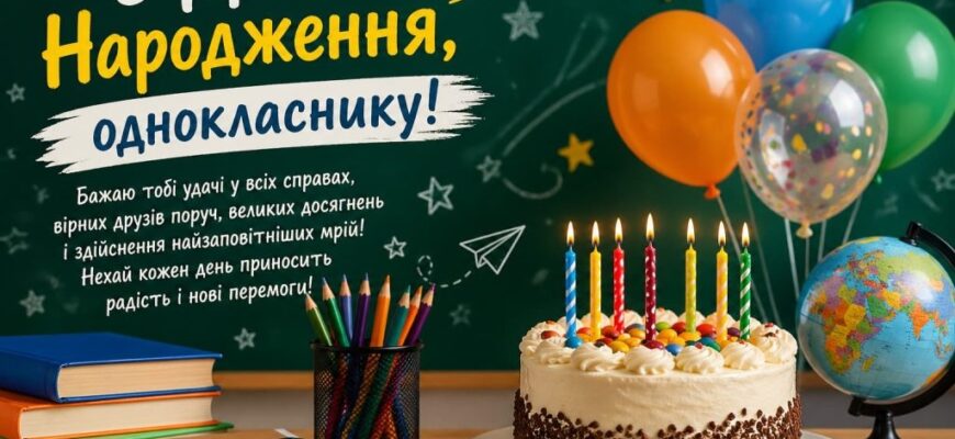 Спогади про шкільну парту: Найкращі оригінальні та душевні привітання з днем народження для однокласника
