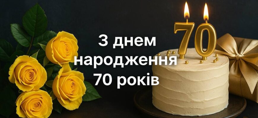 Привітання з 70 річчям своїми словами: велика колекція щирих, мудрих та урочистих побажань