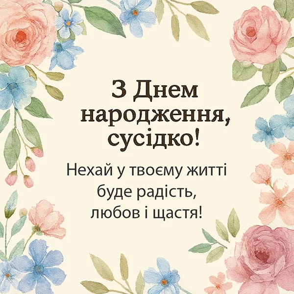 Оригінальні та душевні привітання з днем народження для сусіда та сусідки