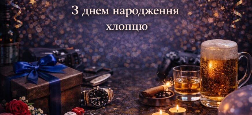 Привітання з днем народження хлопцеві своїми словами