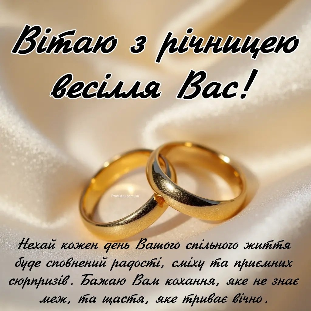 Короткі привітання з річницею весілля
