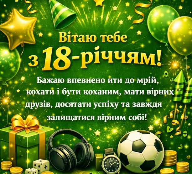 Привітання з 18 річчям подрузі